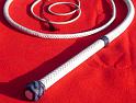 GDeer 5ft White 12 plait Custom Classic Australian Bullwhip with 2tone Box Pattern Knot O